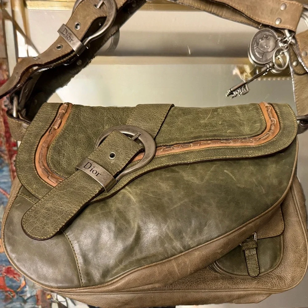 DIOR GAUCHO SADDLE  LARGE HANDBAG Limited edition color - Picture 3 of 15